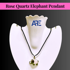 Rose Quartz Elephant Pendant - AEORA ROCKS INDIA - Healing Crystals superstore