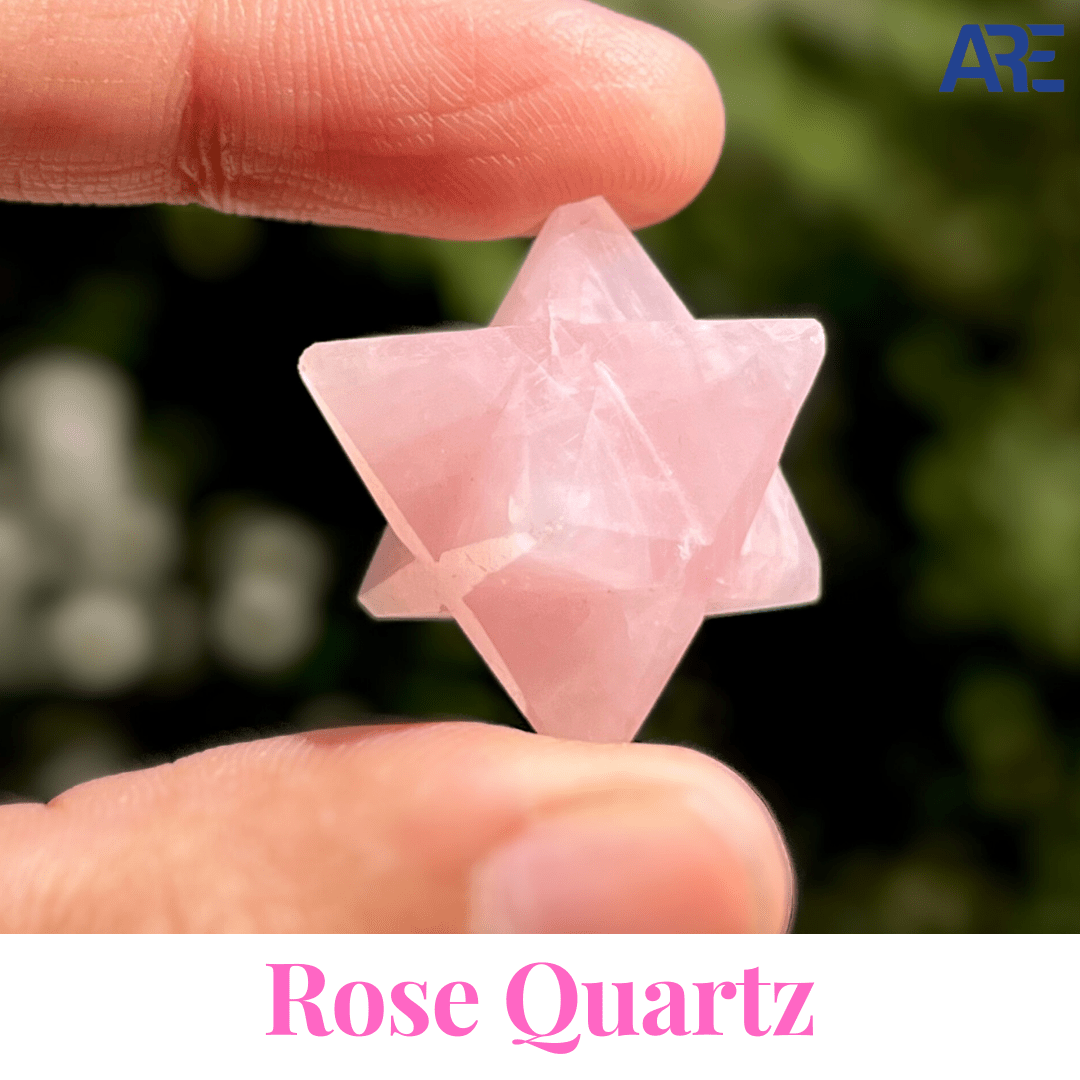 Rose Quartz Merkaba - AEORA ROCKS INDIA - Healing Crystals superstore