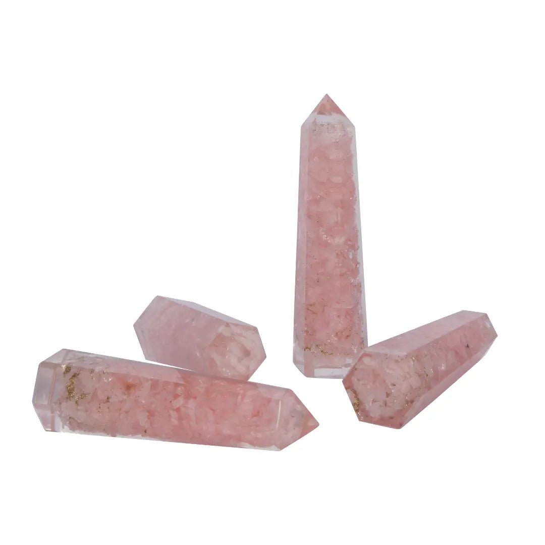 Rose Quartz Orgonite Tower in India - Aeora Rocks - AEORA ROCKS INDIA - Healing Crystals superstore