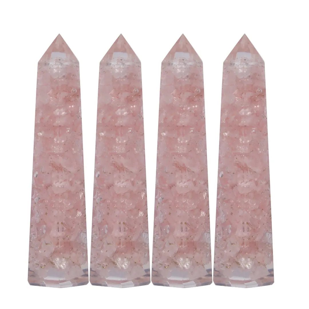 Rose Quartz Orgonite Tower in India - Aeora Rocks - AEORA ROCKS INDIA - Healing Crystals superstore