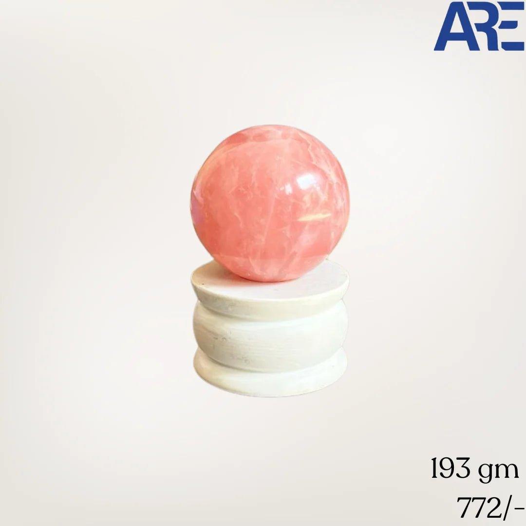 Rose Quartz Sphere in India - Aeora Rocks - AEORA ROCKS INDIA - Healing Crystals superstore