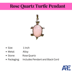 Rose Quartz Turtle Pendant - AEORA ROCKS INDIA - Healing Crystals superstore