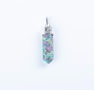 Ruby Fuchsite Single Point Pendant - AEORA ROCKS INDIA - Healing Crystals superstore