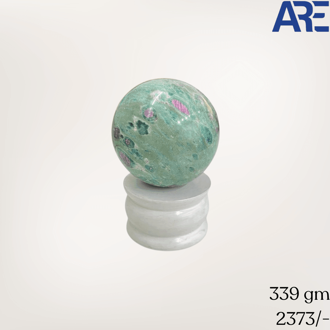 Ruby Fuchsite Sphere - AEORA ROCKS INDIA - Healing Crystals superstore