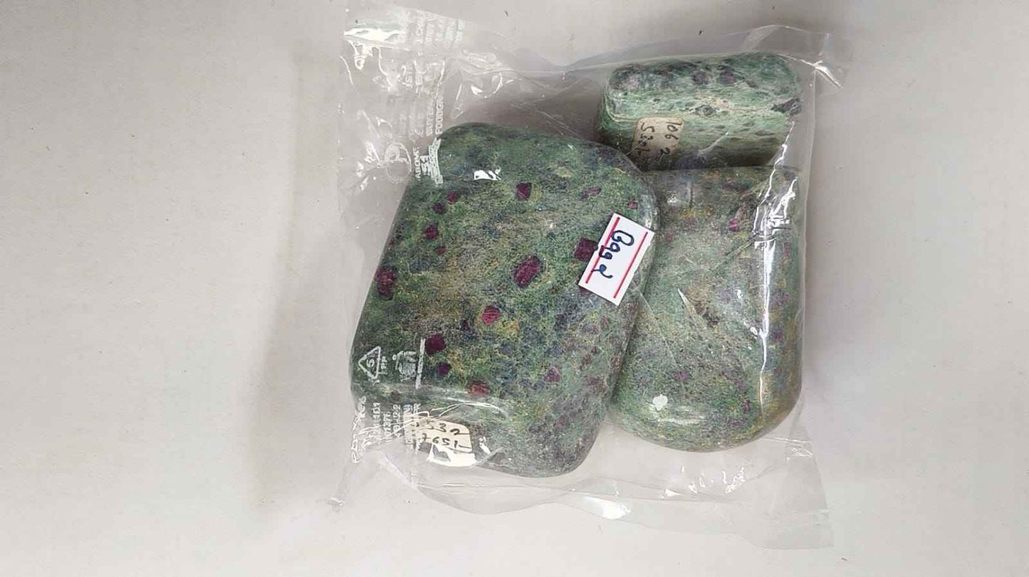 RUBY FUCHSITE FREEFORM  STONES-1KG -BAG 2 -3PCS