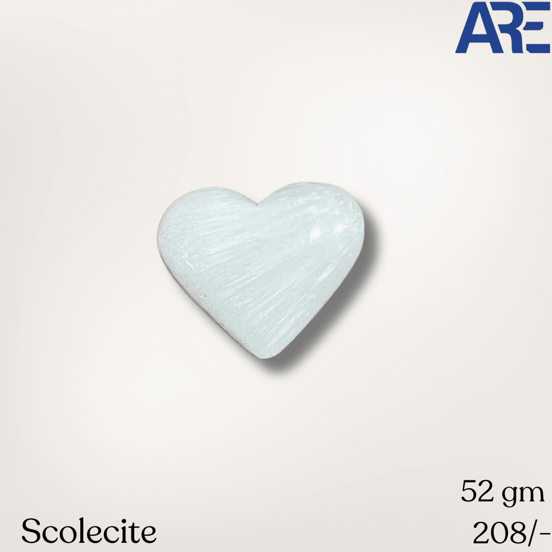 Scolecite Heart - AEORA ROCKS INDIA - Healing Crystals superstore