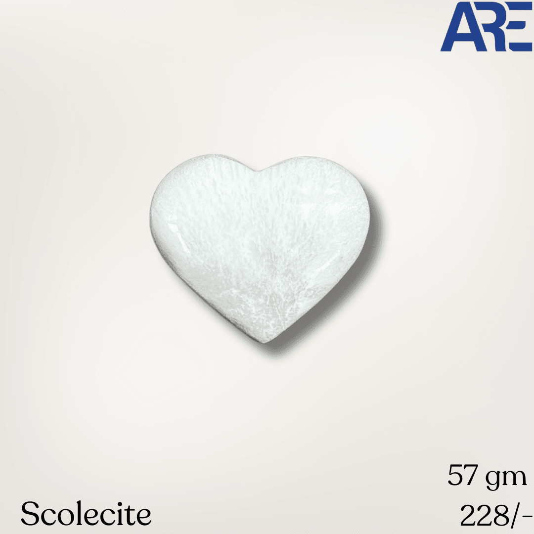 Scolecite Heart - AEORA ROCKS INDIA - Healing Crystals superstore