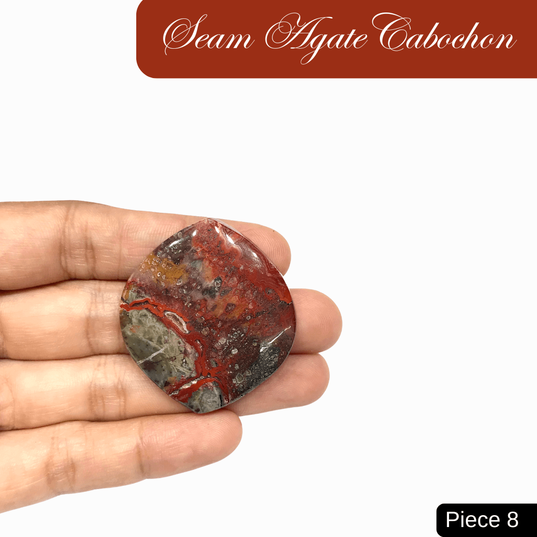 Seam Agate Cabochons - AEORA ROCKS INDIA - Healing Crystals superstore
