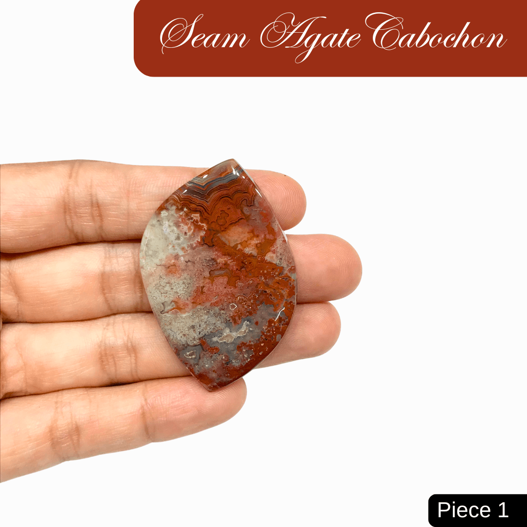 Seam Agate Cabochons - AEORA ROCKS INDIA - Healing Crystals superstore