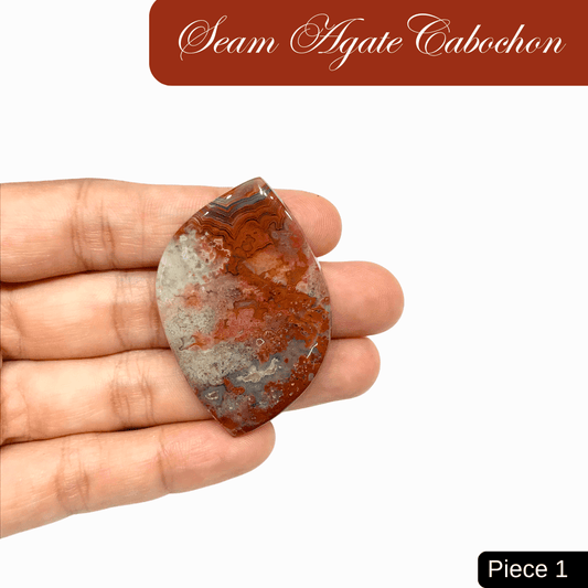 Seam Agate Cabochons - AEORA ROCKS INDIA - Healing Crystals superstore