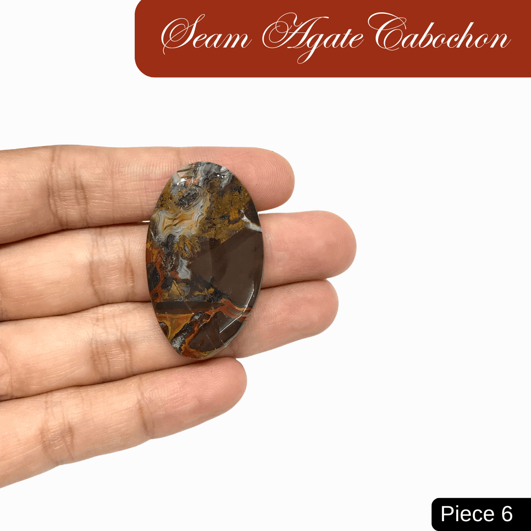 Seam Agate Cabochons - AEORA ROCKS INDIA - Healing Crystals superstore