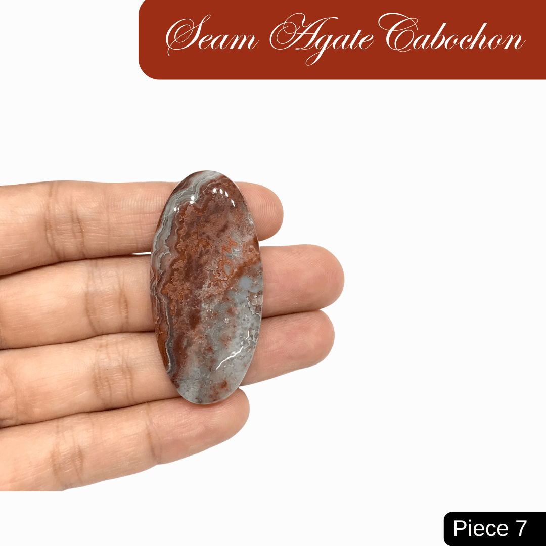 Seam Agate Cabochons - AEORA ROCKS INDIA - Healing Crystals superstore