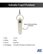 Selenite Vogel Pendant - AEORA ROCKS INDIA - Healing Crystals superstore