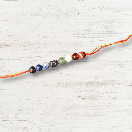 Seven Chakra With Buddha Rakhi in India - Aeora Rocks - AEORA ROCKS INDIA - Healing Crystals superstore