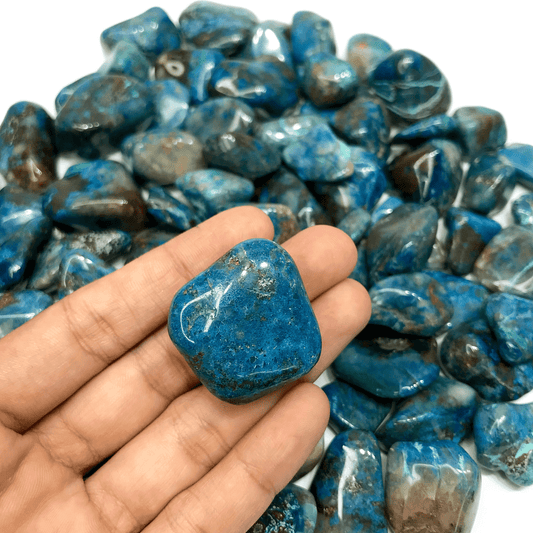 ⁠Shattukite Chryscola Tumbled Stone - AEORA ROCKS INDIA - Healing Crystals superstore