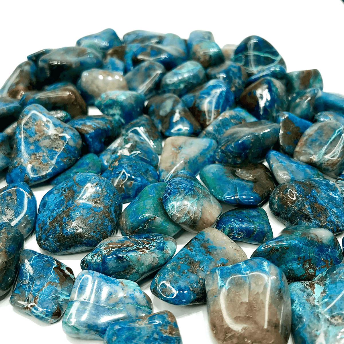 ⁠Shattukite Chryscola Tumbled Stone - AEORA ROCKS INDIA - Healing Crystals superstore
