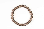 Smoky Quartz Bead Bracelet 8mm