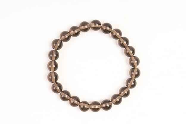 Smoky Quartz Bead Bracelet 8mm