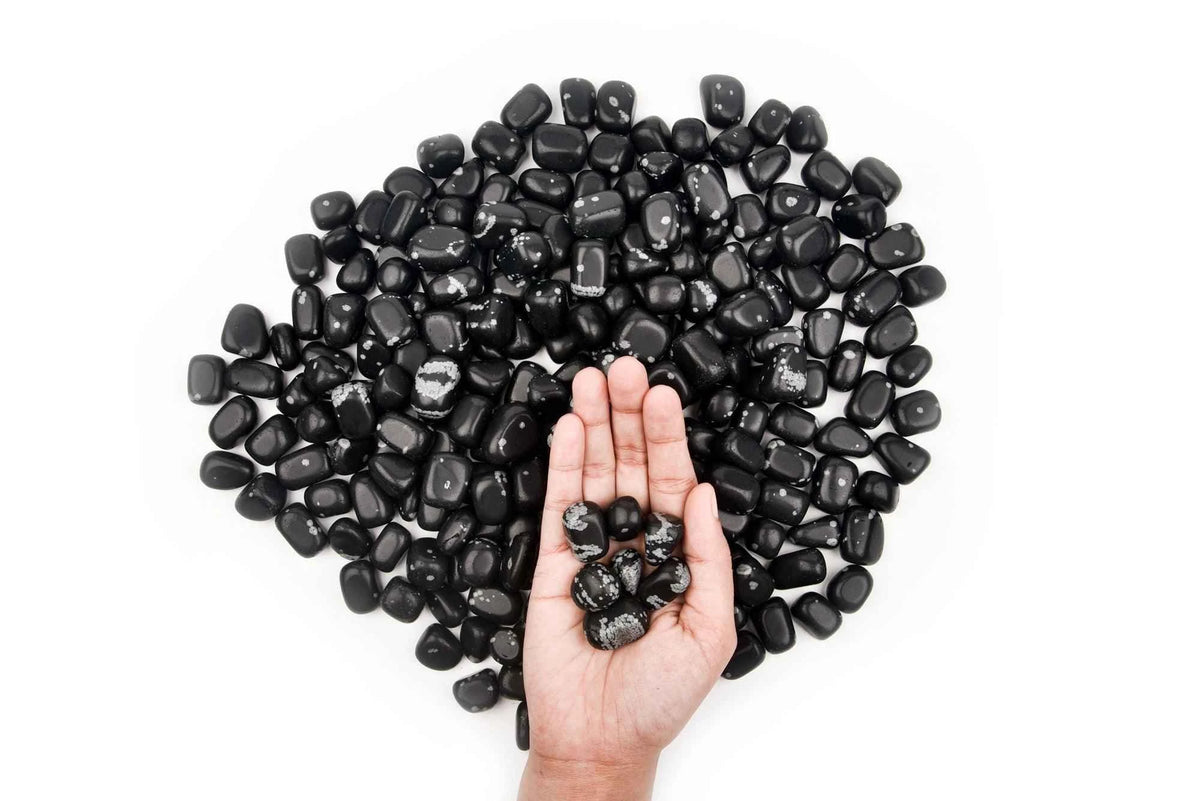 Snowflake Obsidian Tumbled Stone - Aeora Rocks