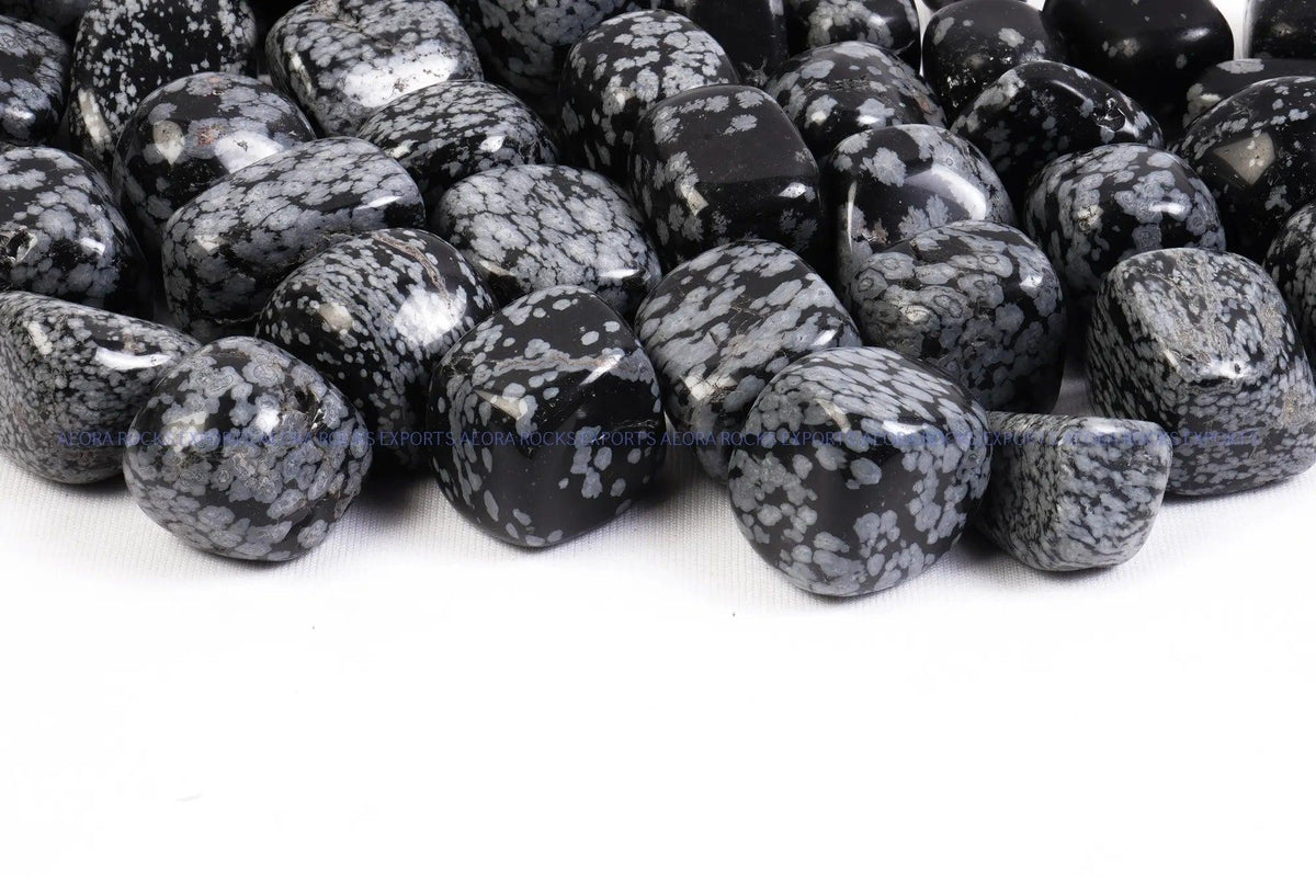 Snowflake Obsidian Tumbled stone in India - Aeora Rocks - AEORA ROCKS INDIA - Healing Crystals superstore