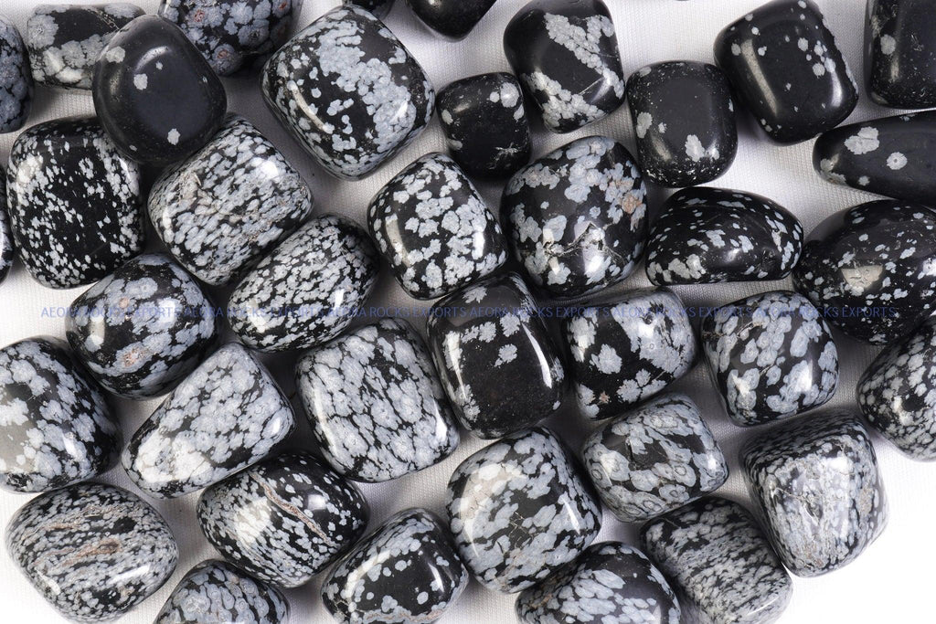 Snowflake Obsidian Tumbled stone in India - Aeora Rocks - AEORA ROCKS INDIA - Healing Crystals superstore
