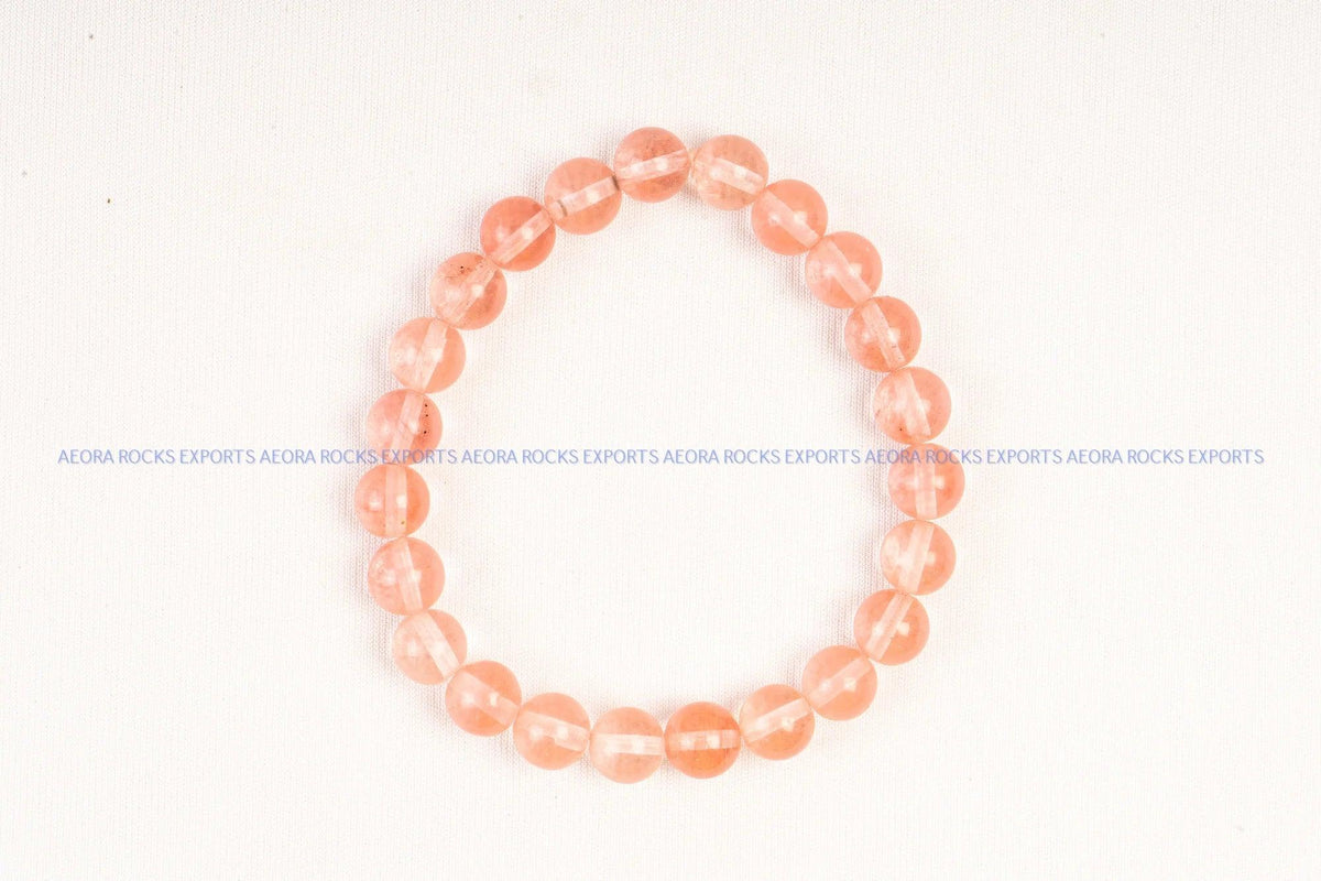 Strawberry Quartz Bead Bracelet in India - Aeora Rocks - AEORA ROCKS INDIA - Healing Crystals superstore