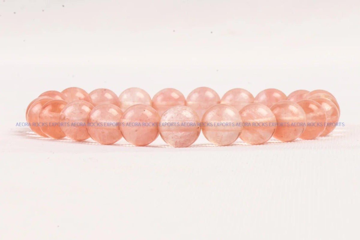 Strawberry Quartz Bead Bracelet in India - Aeora Rocks - AEORA ROCKS INDIA - Healing Crystals superstore