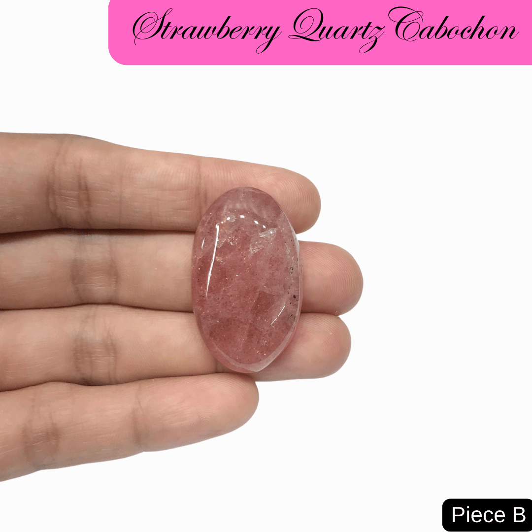 Strawberry Quartz Cabochons - AEORA ROCKS INDIA - Healing Crystals superstore