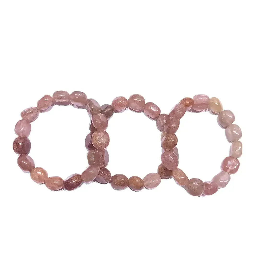 Strawberry Quartz Tumbled Bracelet in India - Aeora Rocks - AEORA ROCKS INDIA - Healing Crystals superstore