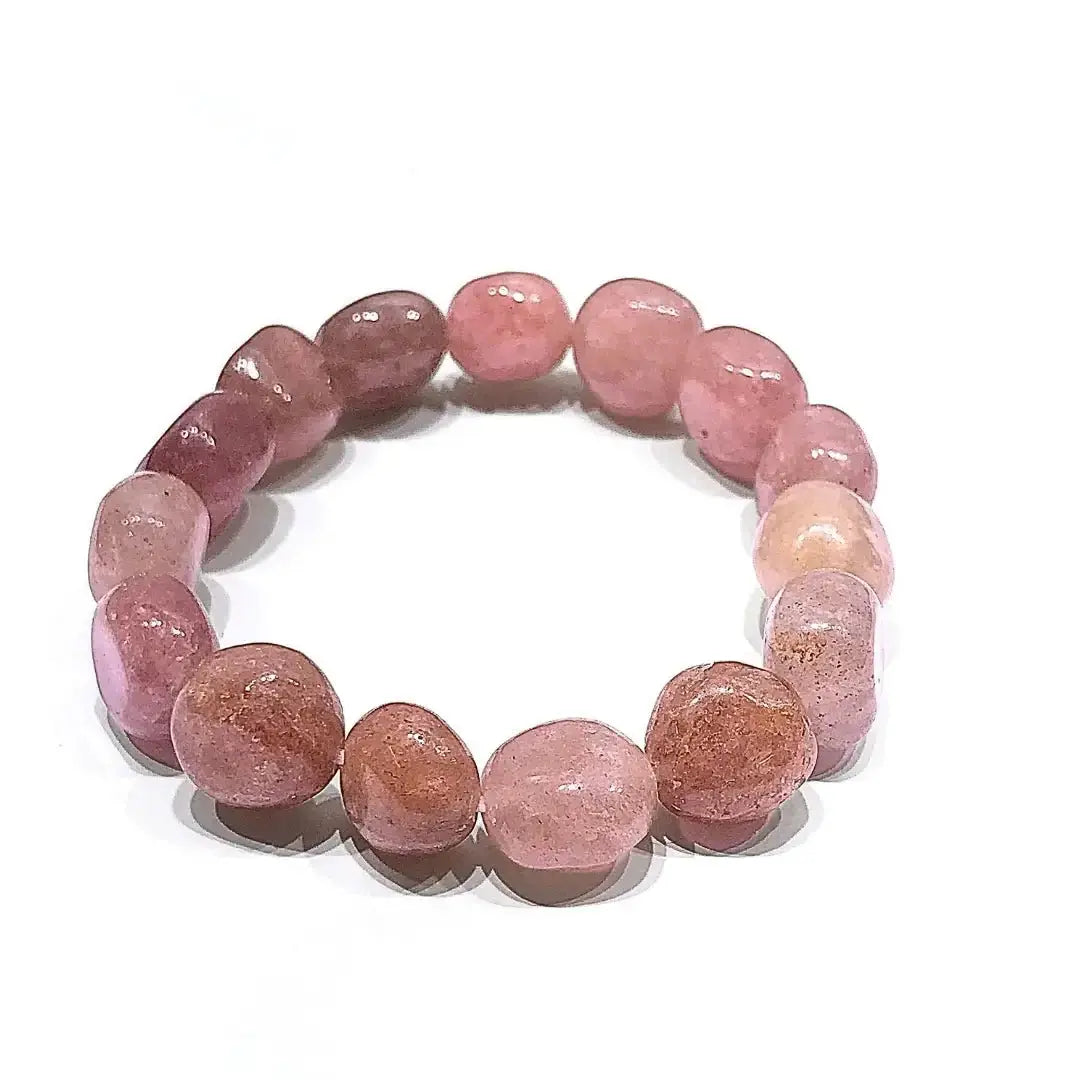 Strawberry Quartz Tumbled Bracelet in India - Aeora Rocks - AEORA ROCKS INDIA - Healing Crystals superstore