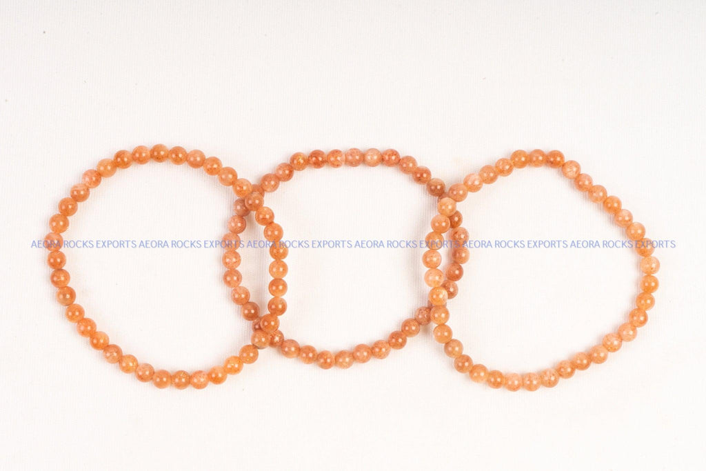 Sunstone Bead Bracelet 6mm in India - Aeora Rocks - AEORA ROCKS INDIA - Healing Crystals superstore
