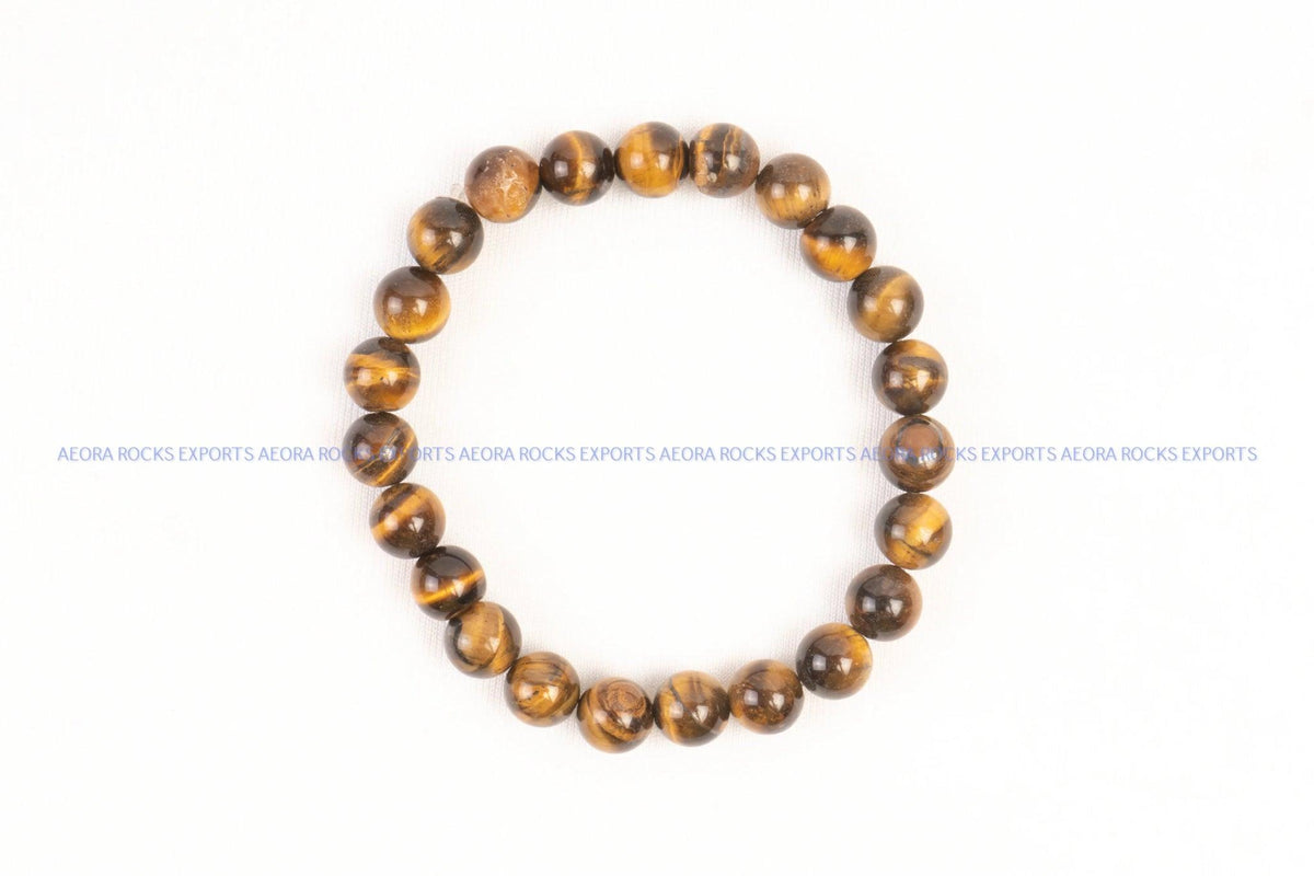 Tiger Eye Beads Bracelet - AEORA ROCKS INDIA - Healing Crystals superstore