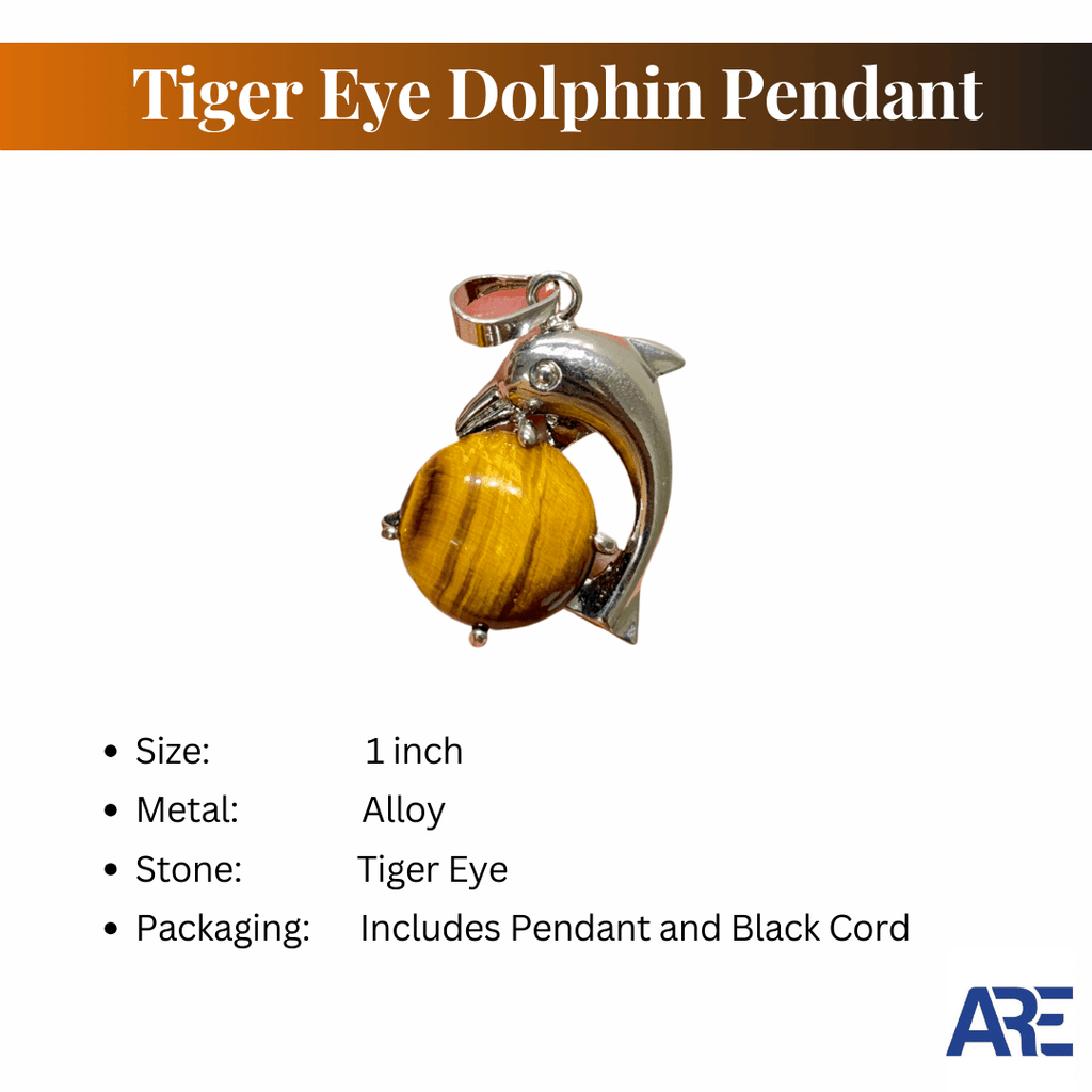 Tiger Eye Dolphin Pendant - AEORA ROCKS INDIA - Healing Crystals superstore