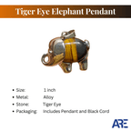 Tiger Eye Elephant Pendant - AEORA ROCKS INDIA - Healing Crystals superstore
