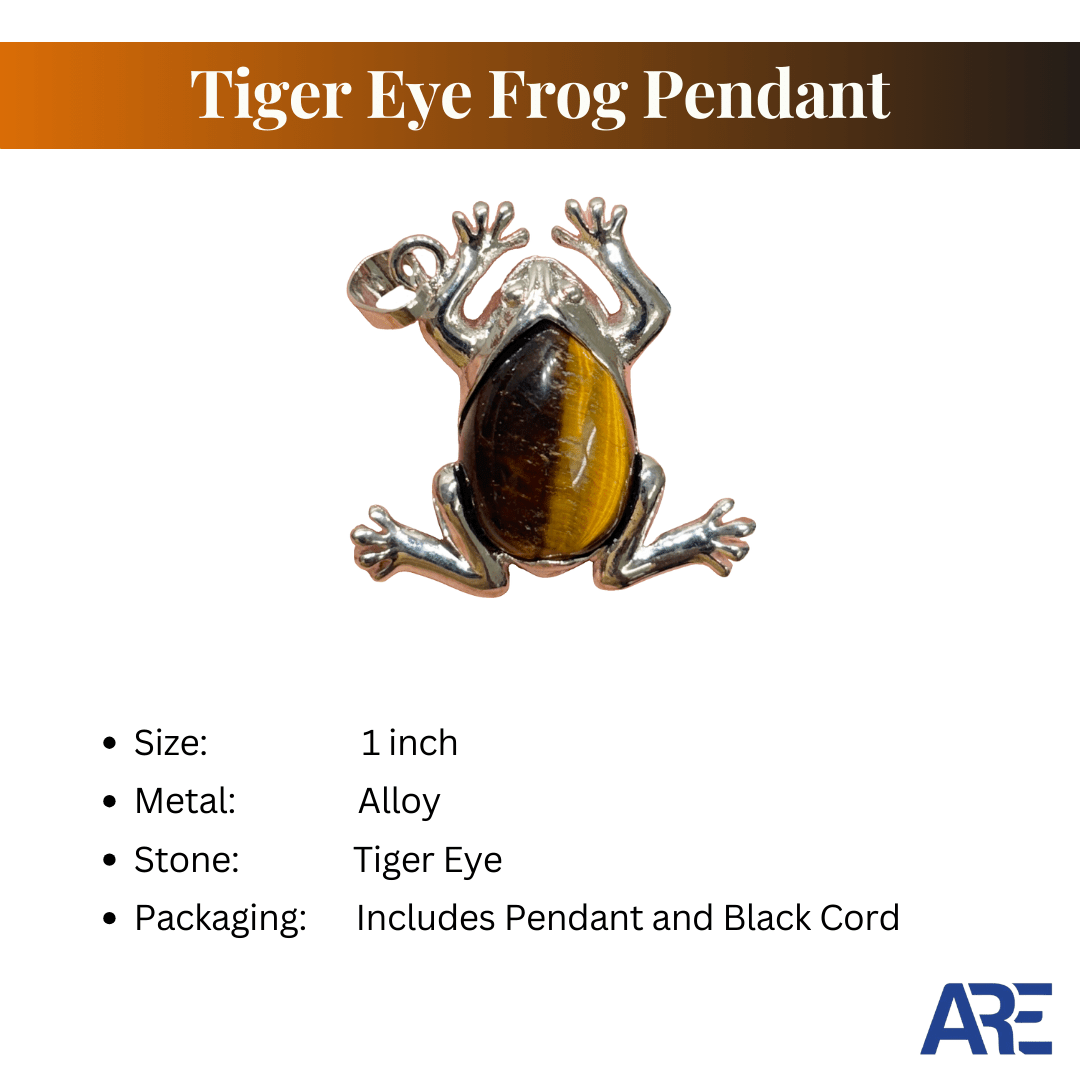 Tiger Eye Frog Pendant - AEORA ROCKS INDIA - Healing Crystals superstore