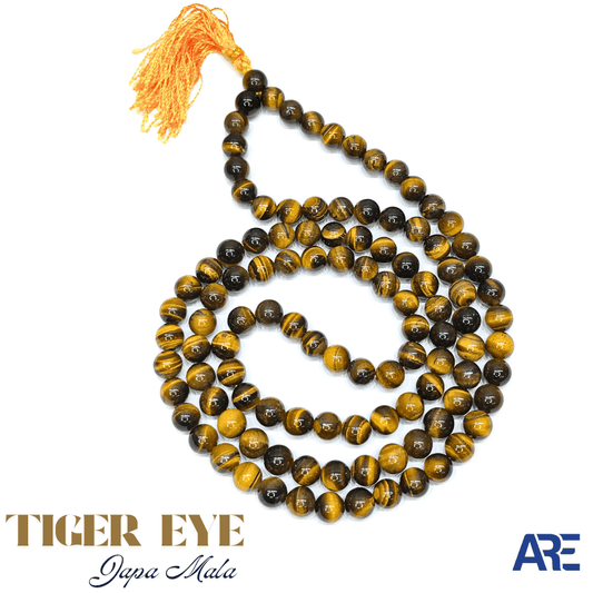 Tiger Eye Japa Mala - AEORA ROCKS INDIA - Healing Crystals superstore