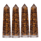 Tiger Eye Orgonite Tower - AEORA ROCKS INDIA - Healing Crystals superstore