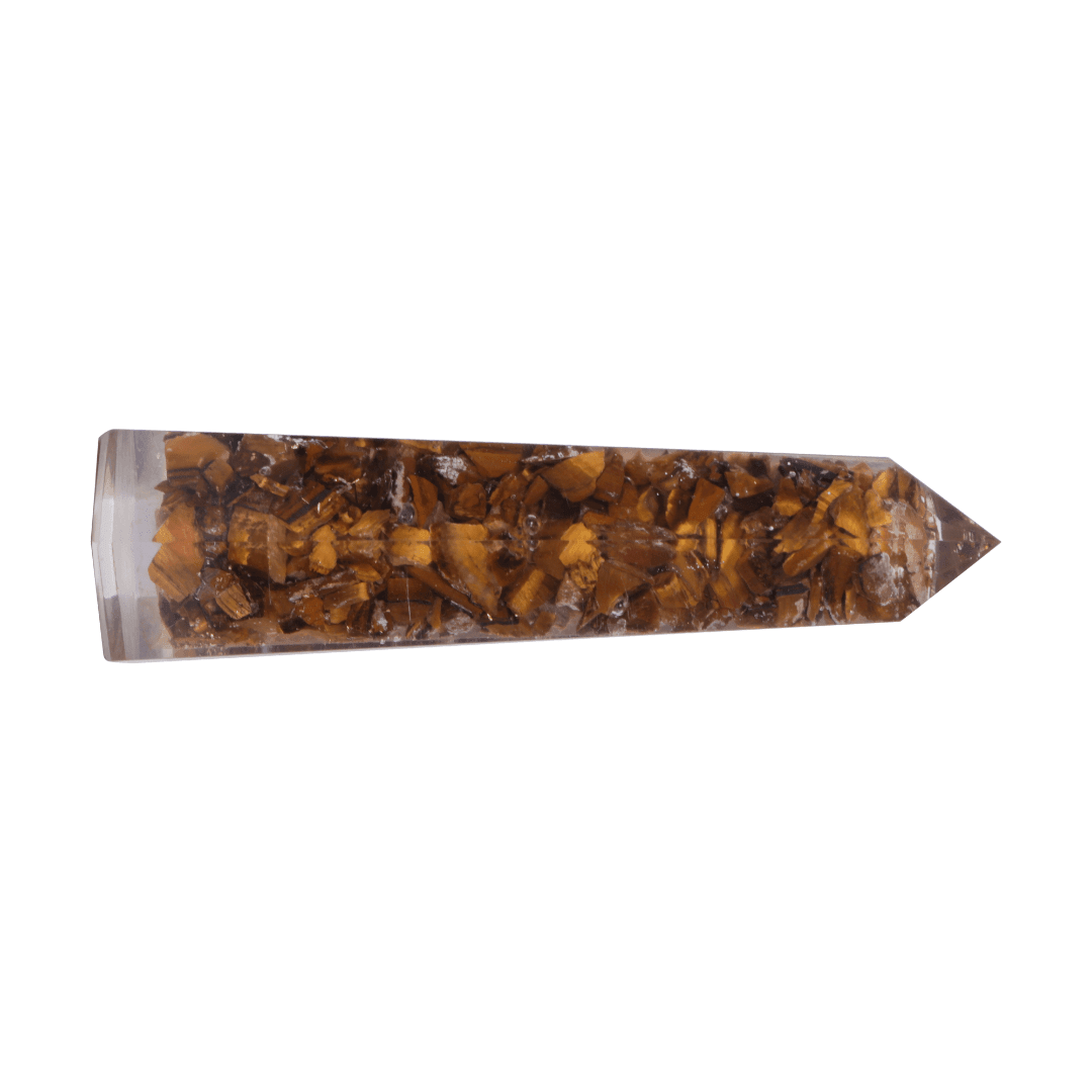 Tiger Eye Orgonite Tower - AEORA ROCKS INDIA - Healing Crystals superstore