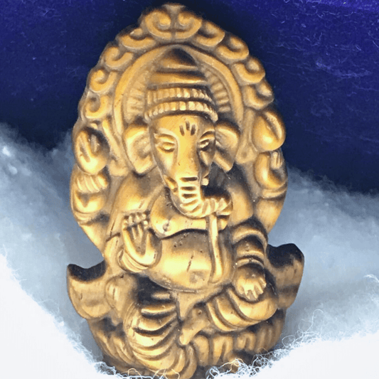 Tiger Eye Premium Ganpati Idol - AEORA ROCKS INDIA - Healing Crystals superstore