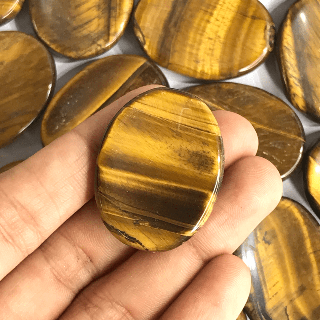 Tigers Eye Worry Stone - AEORA ROCKS INDIA - Healing Crystals superstore