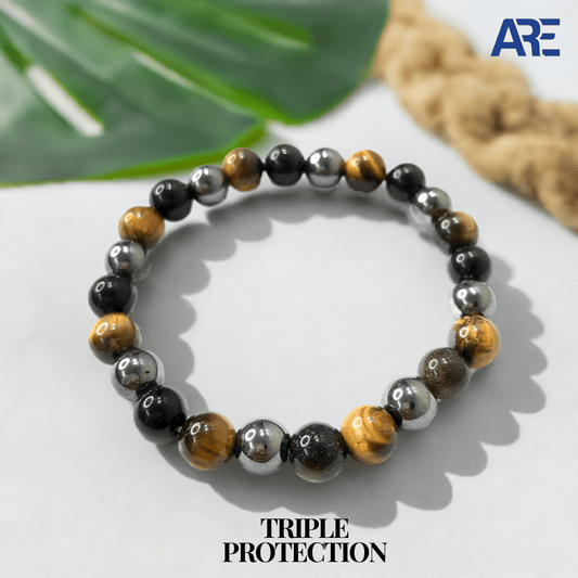 Triple Protection Bracelet - AEORA ROCKS INDIA - Healing Crystals superstore