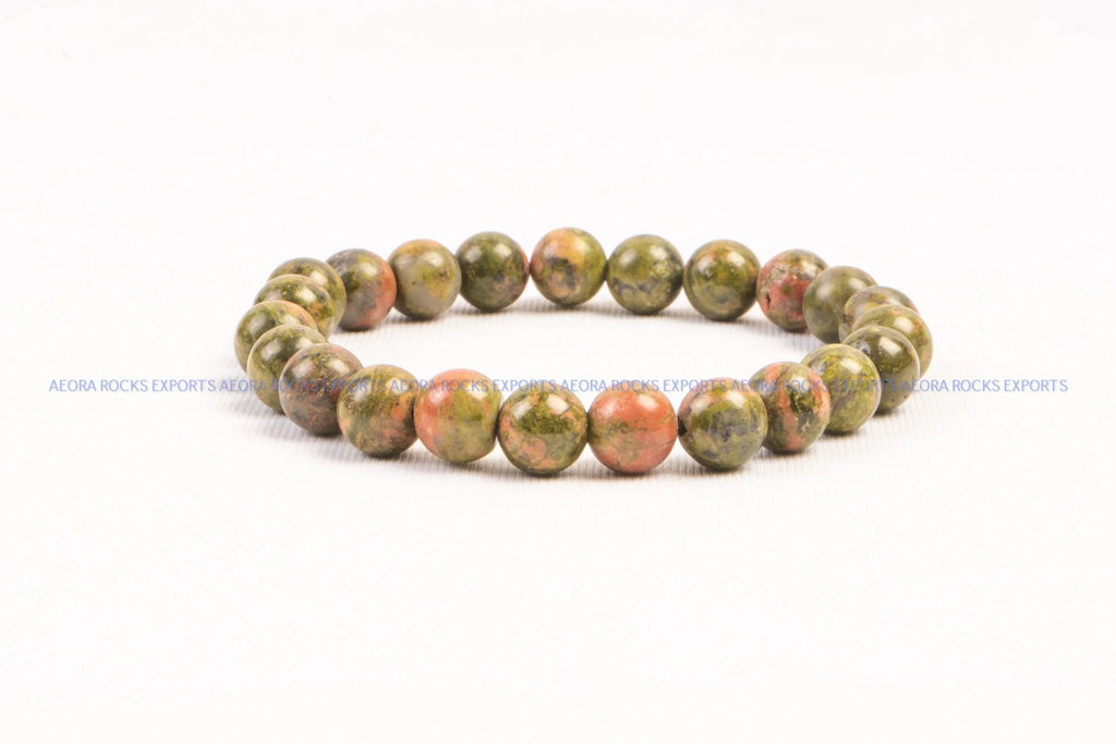 Unakite Bead Bracelet 8mm in India - Aeora Rocks - AEORA ROCKS INDIA - Healing Crystals superstore