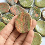 Unakite Worry Stone - AEORA ROCKS INDIA - Healing Crystals superstore