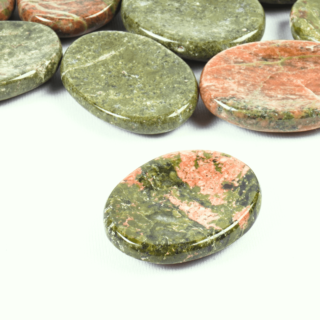 Unakite Worry Stone - AEORA ROCKS INDIA - Healing Crystals superstore