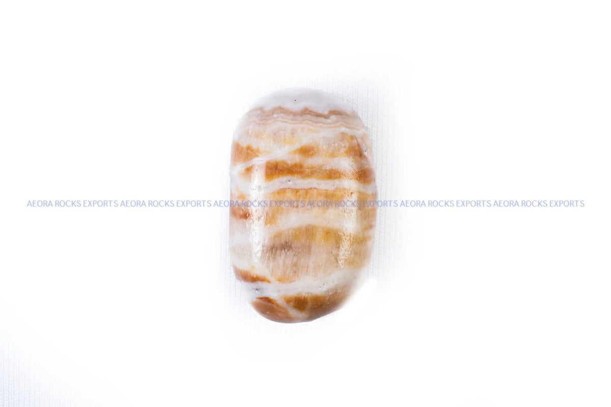 Yellow Banded Calcite Tumbled Stone in India - Aeora Rocks - AEORA ROCKS INDIA - Healing Crystals superstore