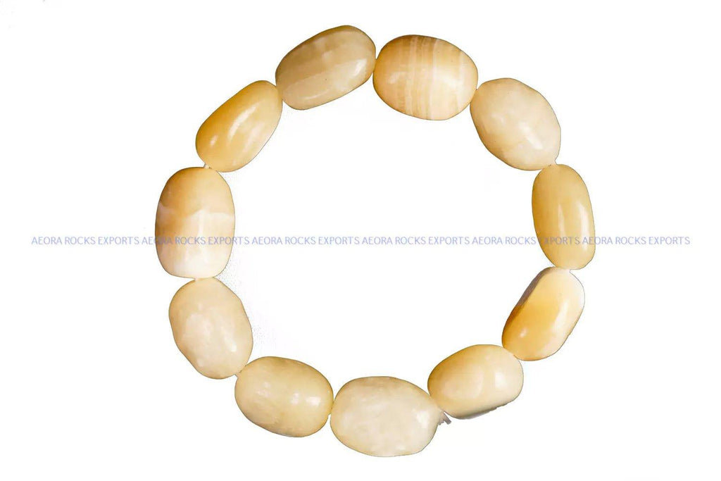 Yellow Calcite Tumbled Bracelet in India - Aeora Rocks - AEORA ROCKS INDIA - Healing Crystals superstore