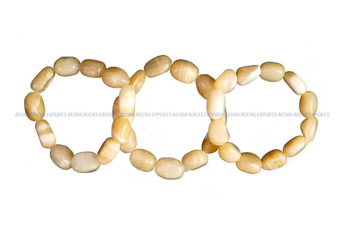 Yellow Calcite Tumbled Bracelet in India - Aeora Rocks - AEORA ROCKS INDIA - Healing Crystals superstore