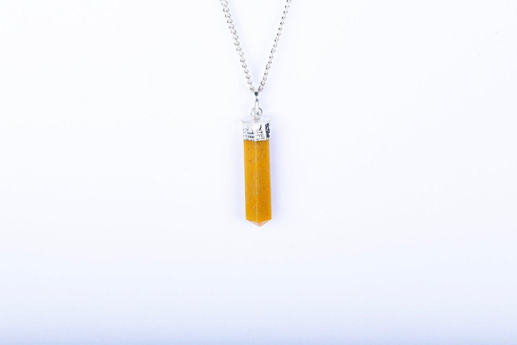Yellow Jasper Single Point Pendant - AEORA ROCKS INDIA - Healing Crystals superstore