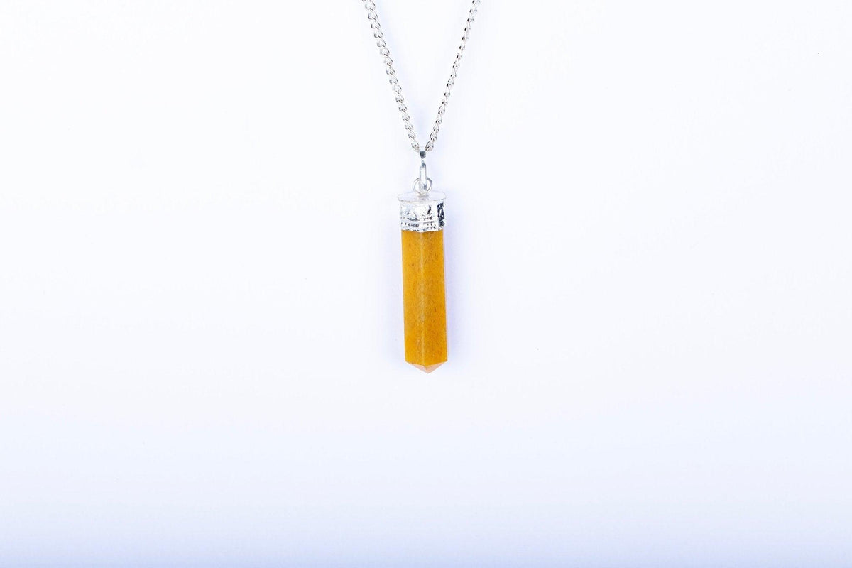 Yellow Jasper Single Point Pendant - AEORA ROCKS INDIA - Healing Crystals superstore