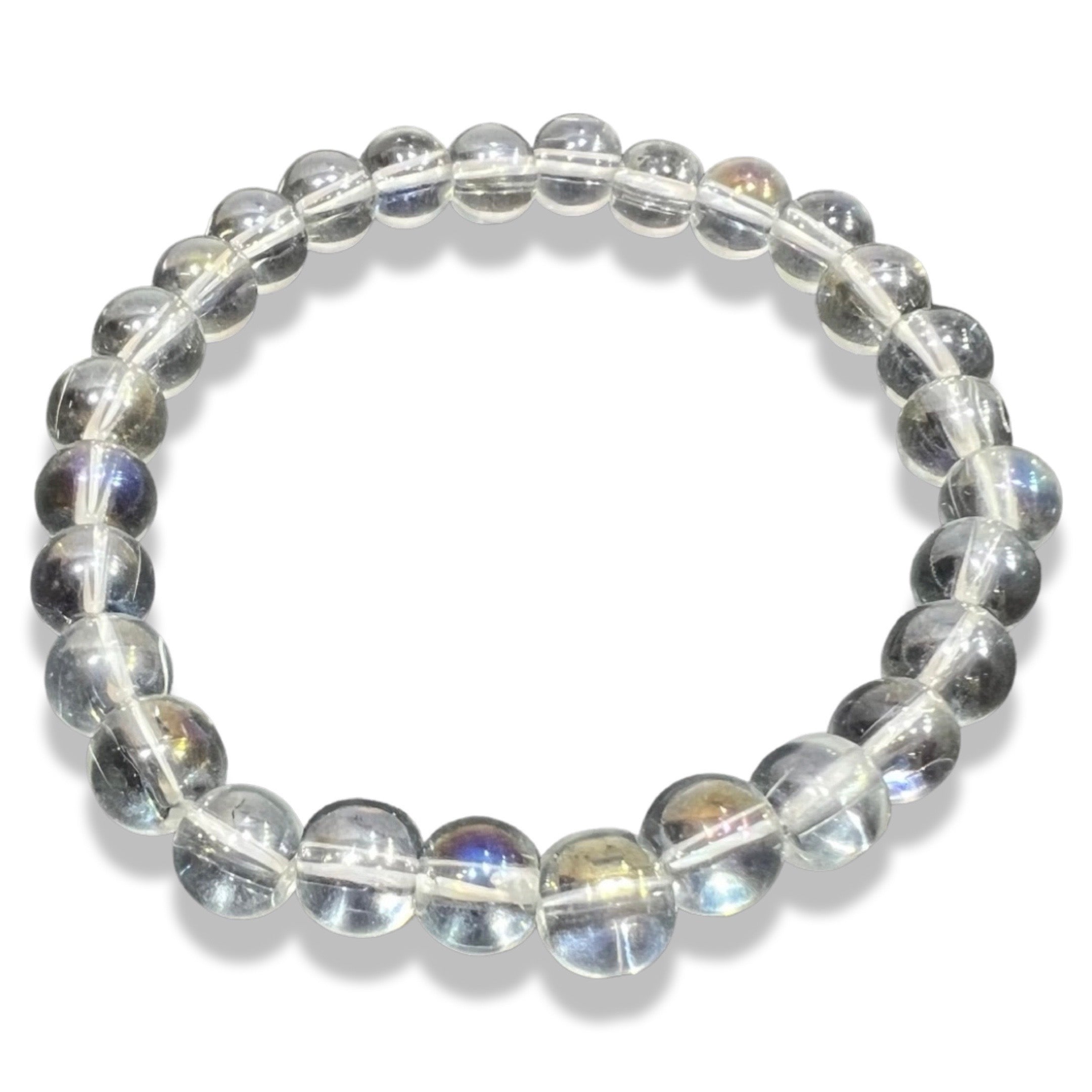 Bracelet for Divine Balance- Rudraksh & Clear Quartz – Trucrystals.in